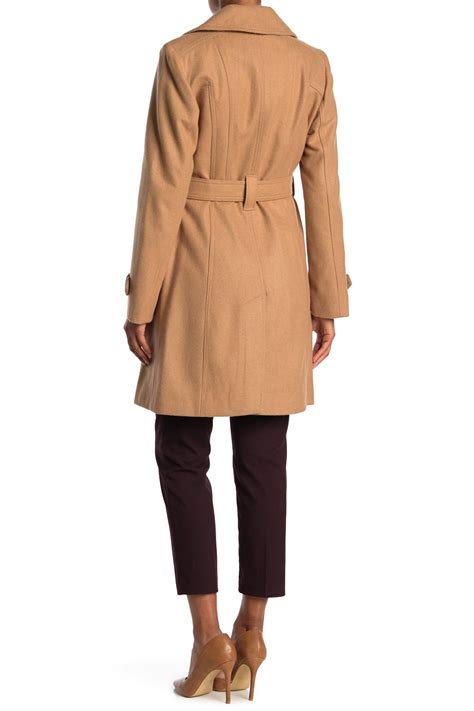 belted zip wool coat michael kors|Michael Kors camel coat.